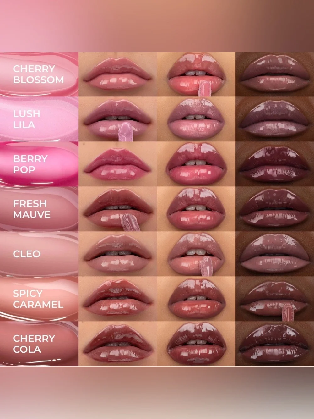 NATASHA DENONA - Hy-Gloss Tinted Lip Gloss Balm in shade Cherry Cola NWOB